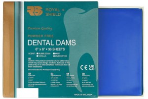 Koferdam - Guma do koferdamu Royal Shield, niebieska, bezzapachowa, medium (op. 36 szt.)