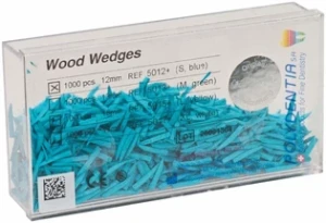 Kliny drewniane  turkusowe S- 100szt