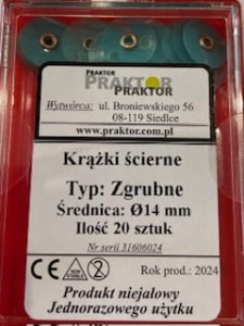Krążki ścierne zgrubne 14mm-20szt    