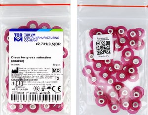 Krążki polerskie 9,5 mm - malinowe coarse-50 szt 