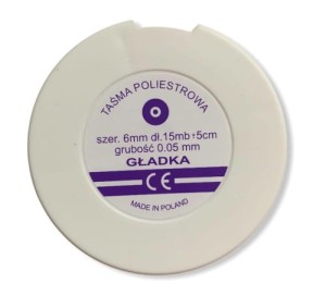 Taśma poliestrowa gładka 6mm/0,05mm 