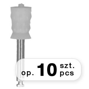 Gumko-szczotka polerska, prophy cup, hard, biała (op.10 szt)