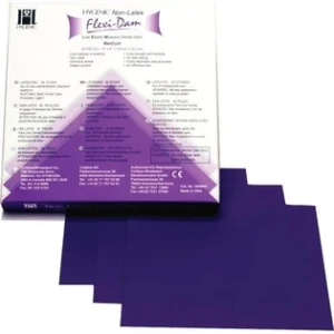 Koferdam guma bezlateksowa Hygenic średnia fioletowa 30szt/opak. 152x152mm 