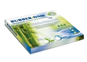 Koferdam guma lateksowa Rubber-dam średnia niebieska b/zapach.36szt/opak. 152x152mm 