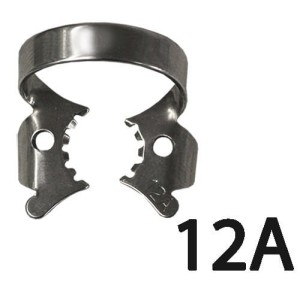 Klamra z ząbkowanymi szczękami do dolnych prawych i górnych lewych zębów trzonowych (Nr 12A).