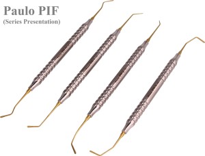 Set 4 sztuk nakładaczy Paulo PIF - TiN karbowany uchwyt