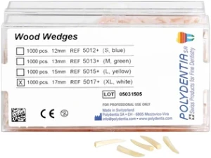 Kliny Drewniane Polydentia białe XL 100szt/op. ref 5017 